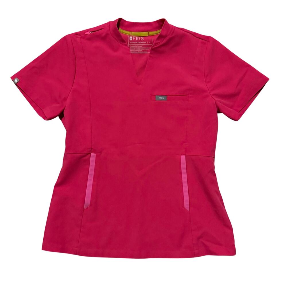 FIGS Raspberry Sorbet limited edition Casma Three-Pocket Scrub Top sz S nursery